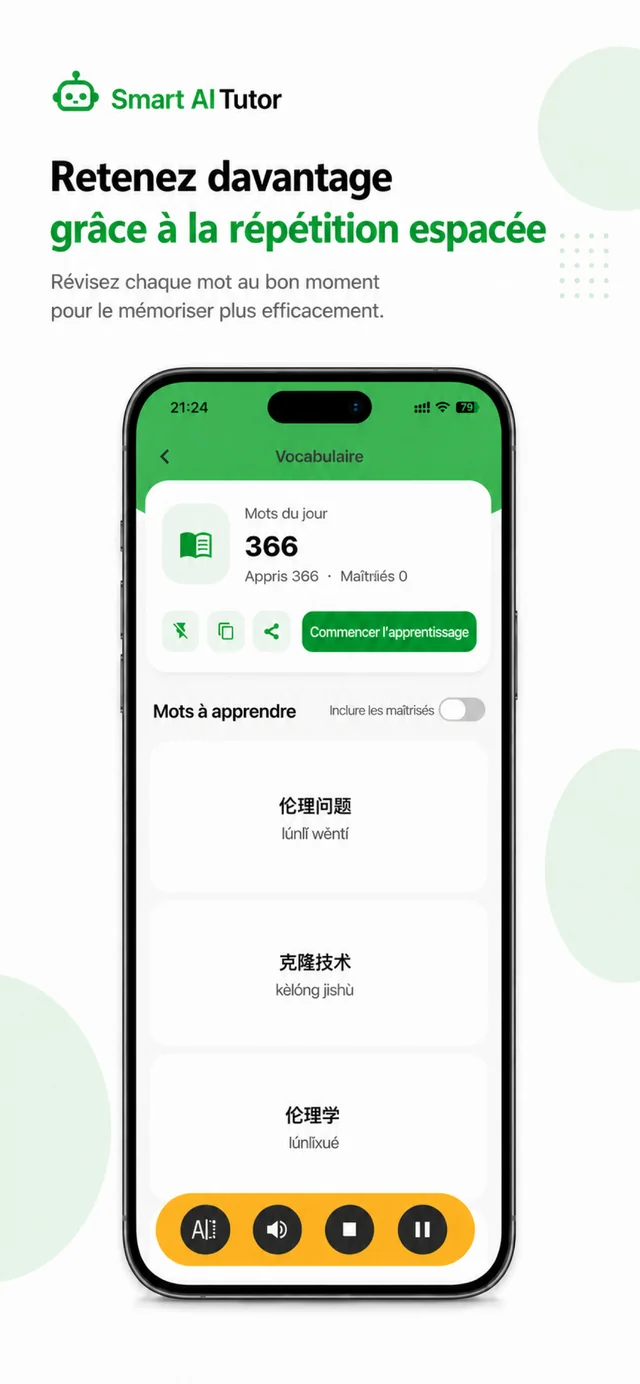 TalkAI Tutor écran de l’application 4