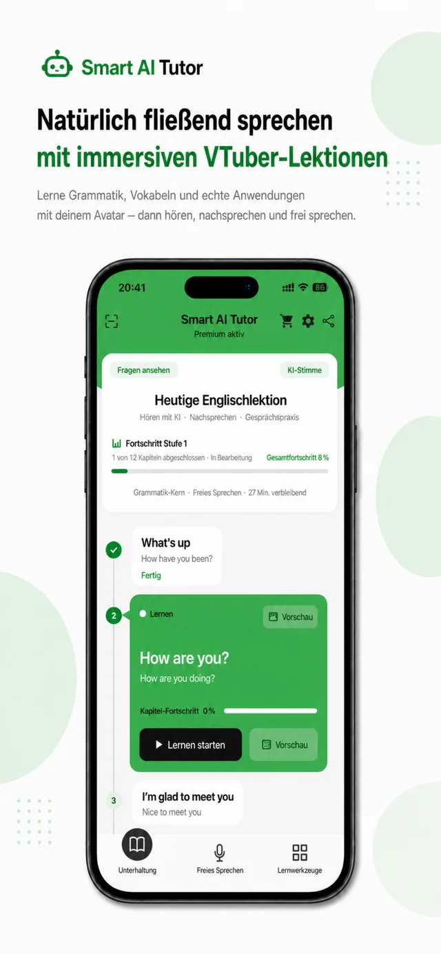 TalkAI Tutor App-Ansicht 2