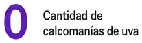 Cantidad de calcomanías de uva