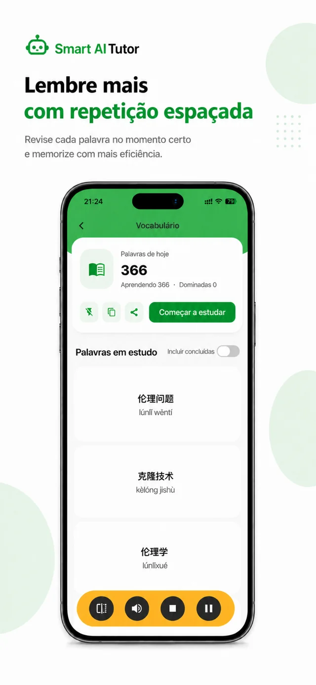 TalkAI Tutor tela do aplicativo 4