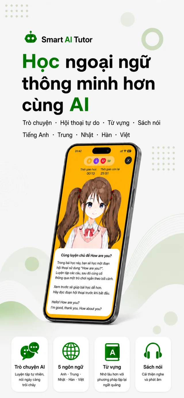 TalkAI Tutor màn hình ứng dụng 1