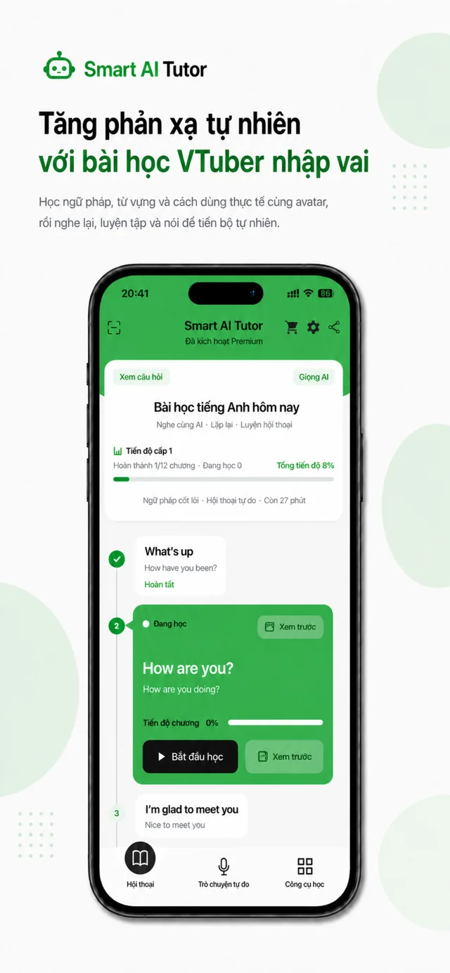 TalkAI Tutor màn hình ứng dụng 2